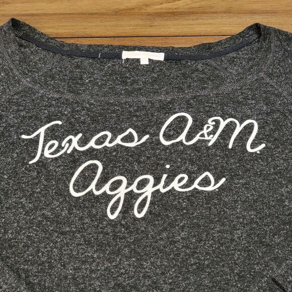 Collegiate Outfitters Texas A&M Aggies Wide Neck Sweater LS Dark Grey - Size XL - Picture 2 of 6
